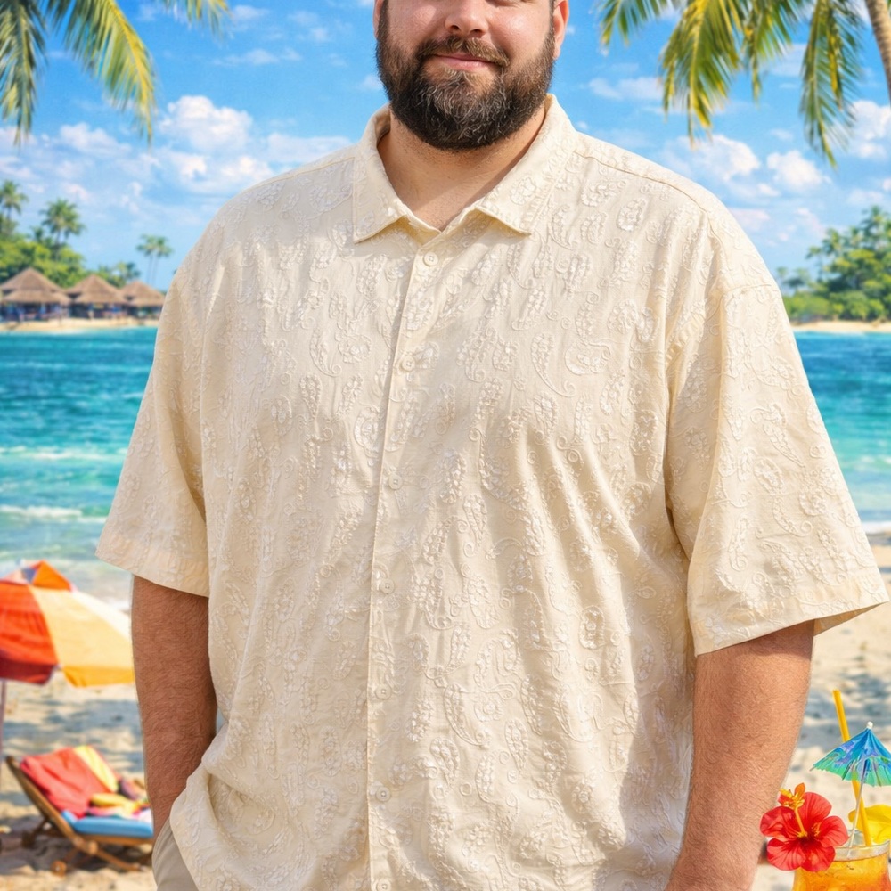 NWT Stylish Saints Studio short sleeve button down -5XL